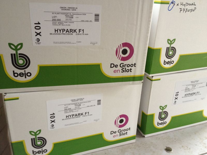 24 februari 2013; zaaizaad afgeleverd