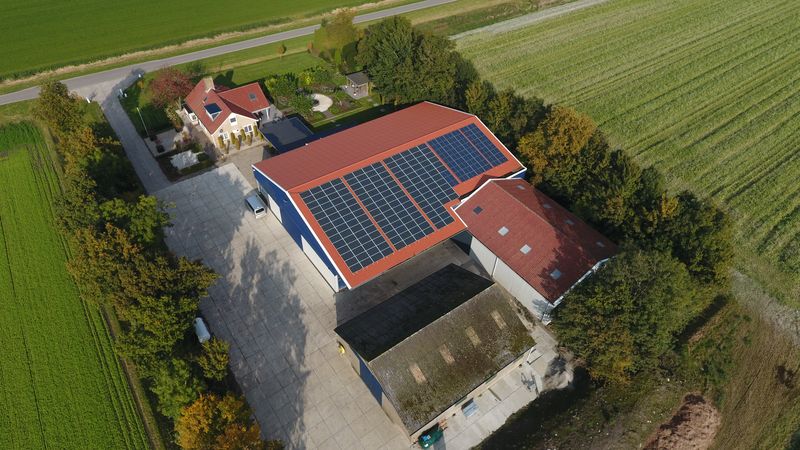 Zonnepanelen op Harry's Farm