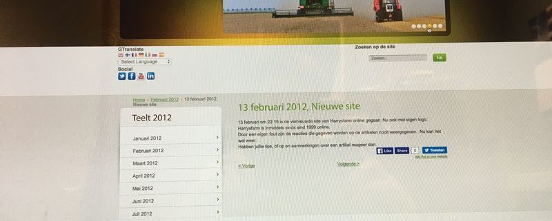 Januari 2012: nieuwe website online