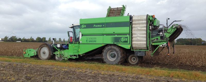 18 oktober 2013; aardappels van collega gerooid