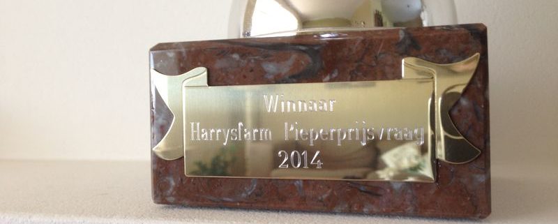 26 februari 2014; 3e Harrysfarm Pieperprijsvraag