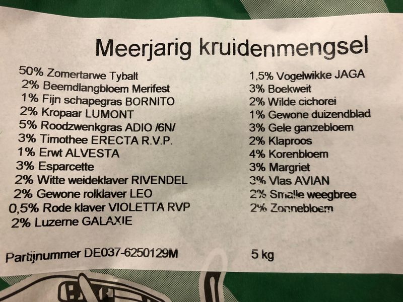 8 mei 2018; akkerranden zaaien