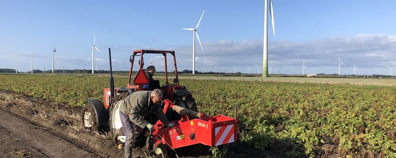 24 augustus 2018; Oogst aardappel proefveld Royal Zap