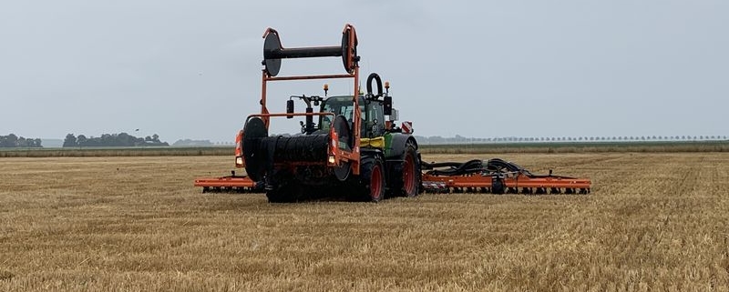 10 juli 2019; sleepslangen varkensmest