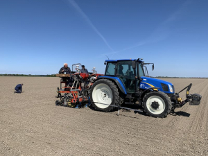 6 en 7 mei 2020; suikerbieten proefveld zaaien