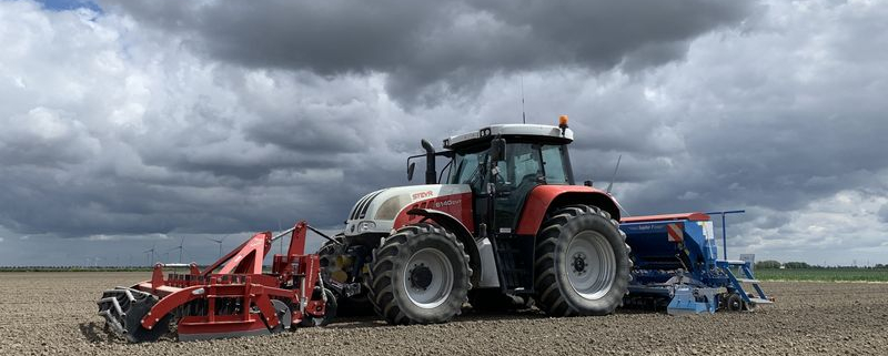 12 mei 2020; vogelakker zaaien