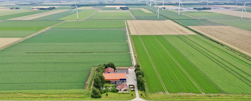 juli 2020; luchtfoto Harrysfarm