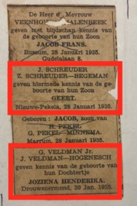2 januari 2025; In memoriam Josina Schreuder-Veldman
