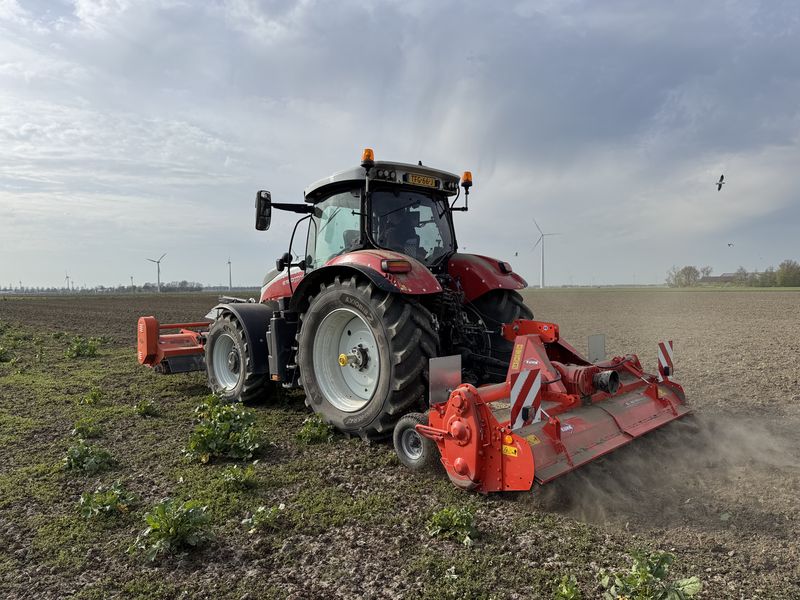 10 april 2026; biomulch aardappelperceel